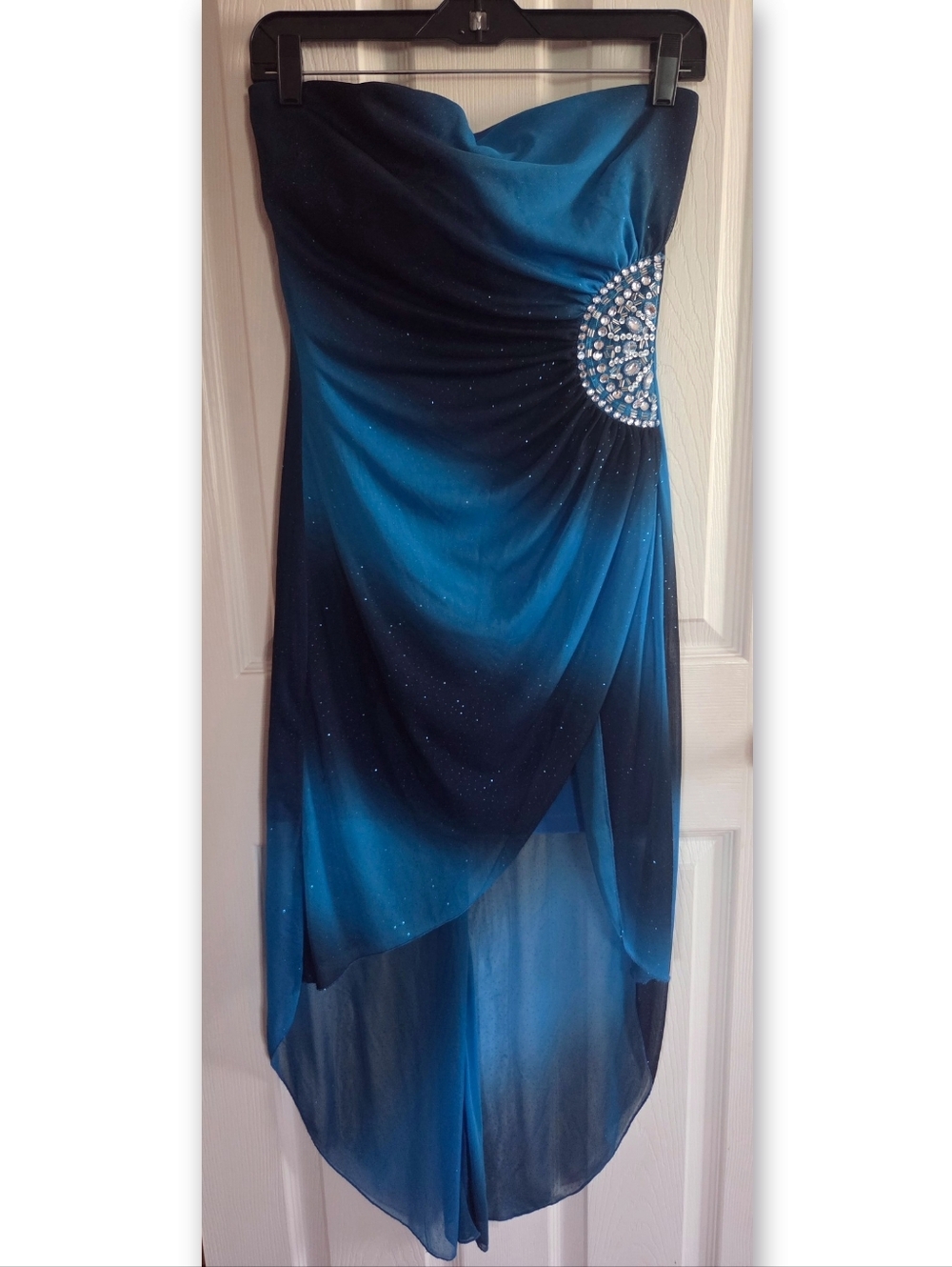 Emerald Sundae Deep Teal Dress with Subtle Sparkle